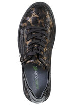 Waldl&auml;ufer sneakers in trendy luipaardlook ZWART-BRONS