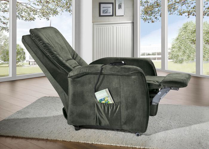 Gezellige tv-fauteuil DONKERGROEN