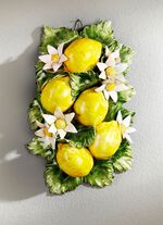 Wanddecoratie citroen gemaakt van hoogwaardig Italiaans keramiek 