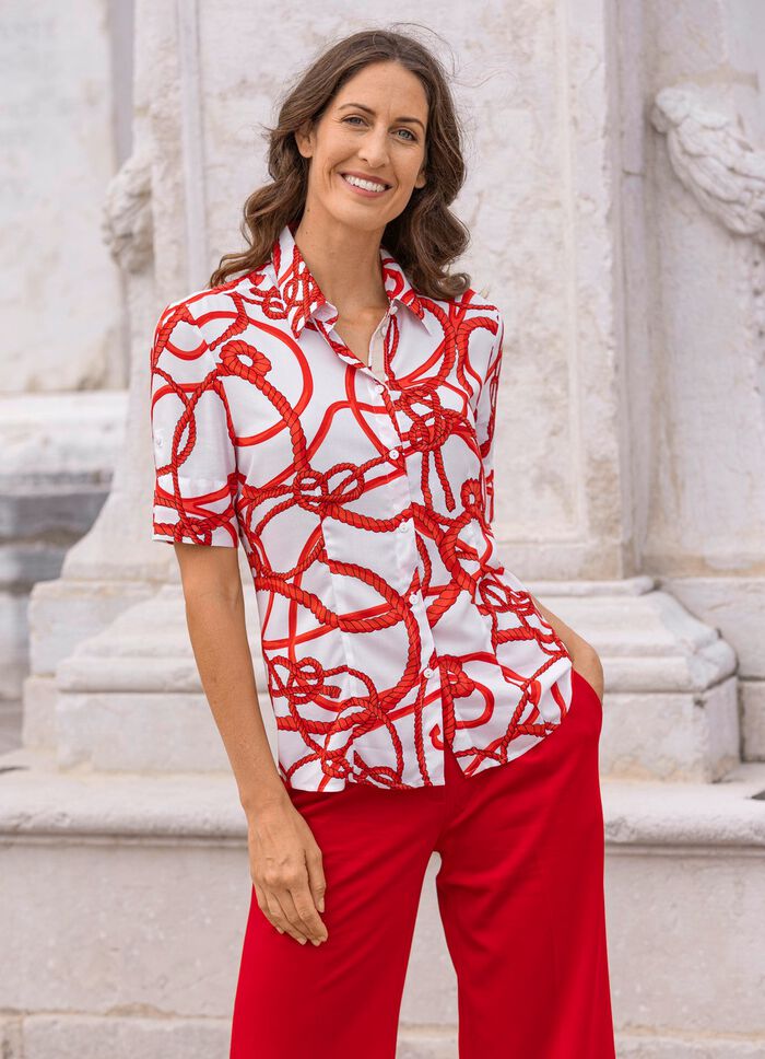 Blouse met overhemdkraag 