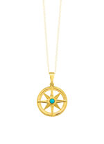 Chique kompashanger met geconserveerd. Turquoise 