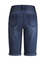 Bermuda's met push-up effect DONKERBLAUW