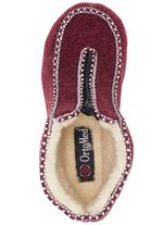 Warme damespantoffels, breedte H, met rits 