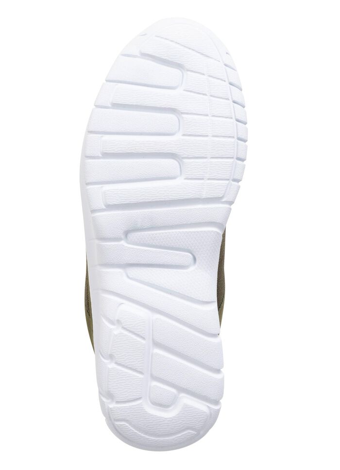 Sneakers met veters gemaakt van synthetisch en zacht textielmateriaal 