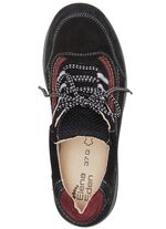 ELENA EDEN veterschoen van gedeeltelijk reli&euml;fnubuckleer 