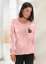 Aantrekkelijk overhemd met applicatie in 2 kleuren ROOS