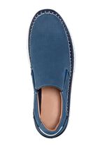 Slippers gemaakt van rundnubuck en su&egrave;de BLAUW