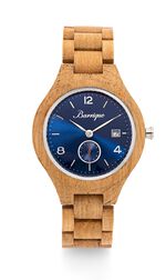 Uniek herenhorloge gemaakt van eikenhout 