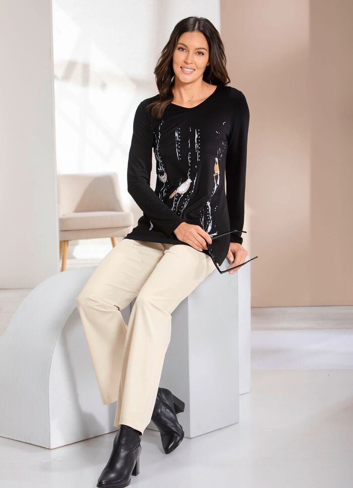 Shirt met geplaatste opdruk 