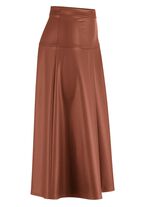 Rok in lichte plaatvorm COGNAC