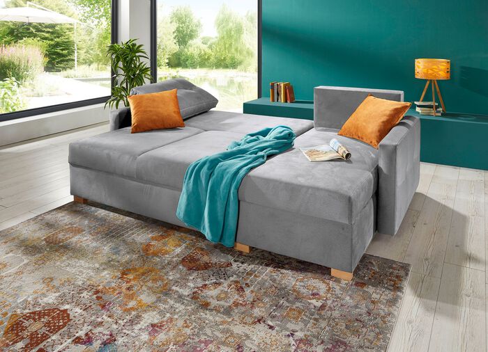 Gestoffeerde hoek, linker uitvoering GRIJS