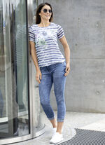 Jeans met fonkelende strass steentjes JEANSBLAUW