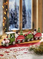 Geschilderde houten trein 