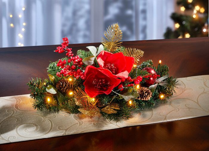 Verlichte tafelaankleding 