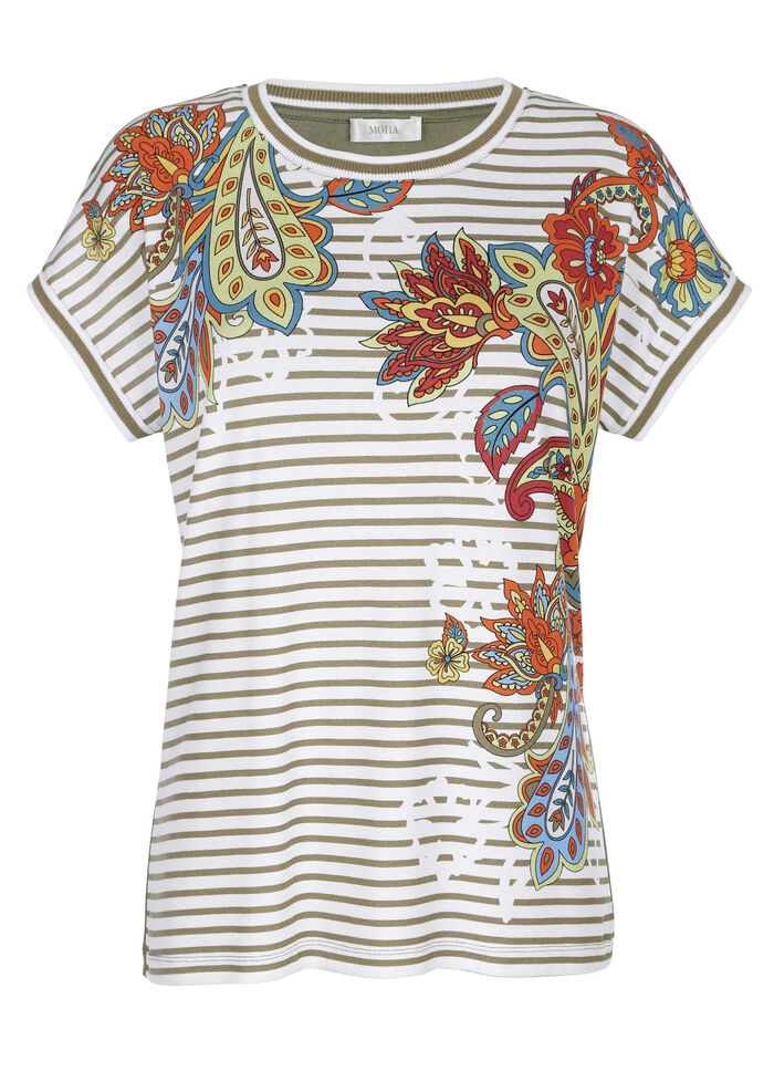 Shirt met patroonmixmotief 