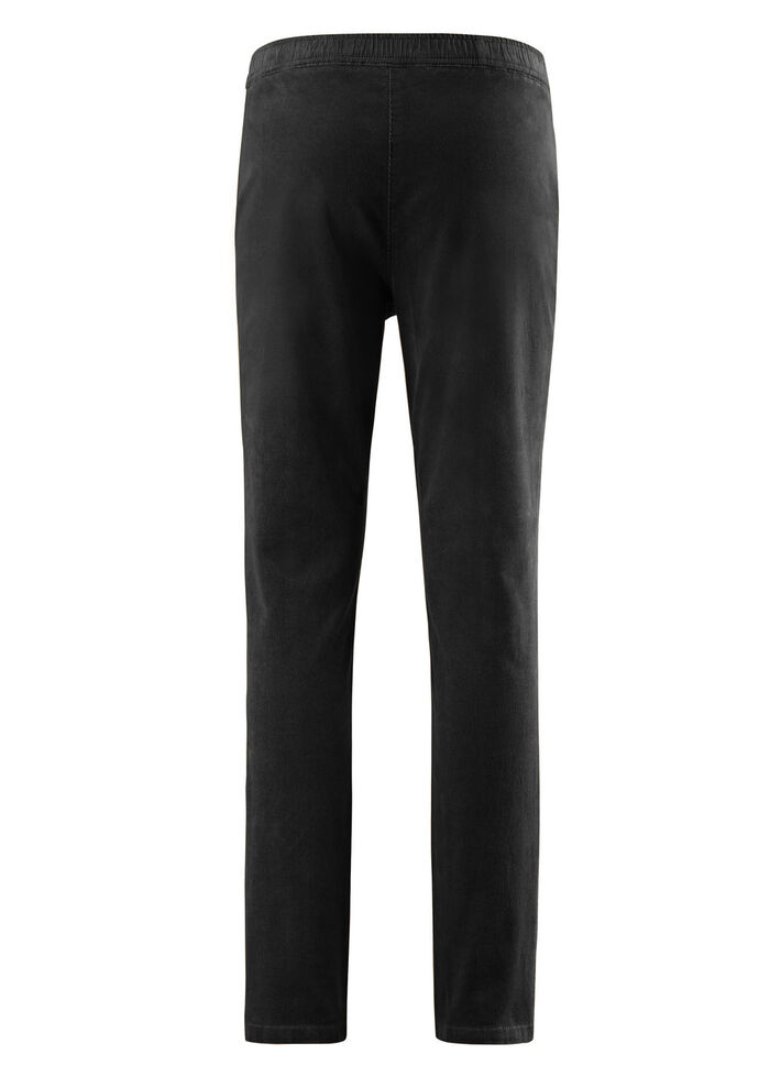 Corduroy broek in pull-on-stijl ZWART
