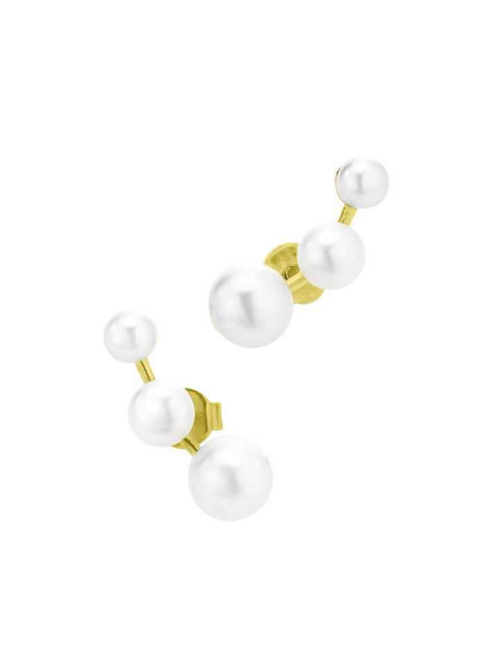 Stijlvolle oorbellen met zoetwaterparels 