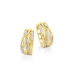 Gouden oorringen met diamanten 