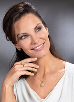 Oorbellen met witte topaas, blauwe topaas en opaal 