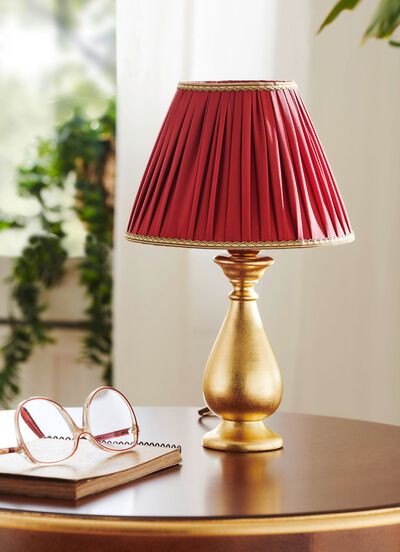 Tafellamp met bladgoud 