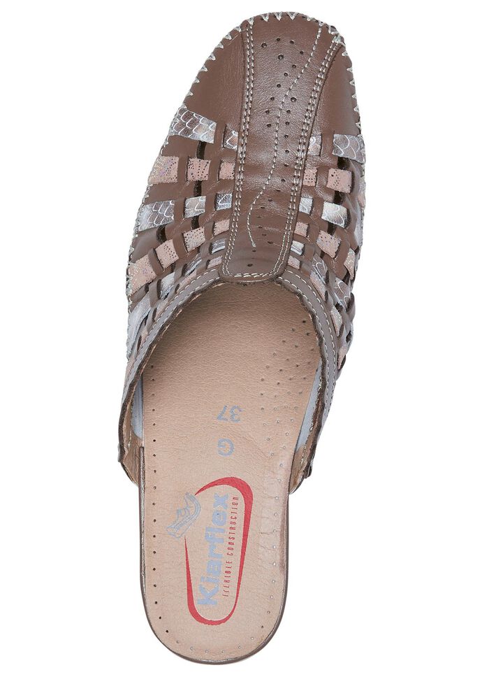 ELENA EDEN mocassin sabot TAUPE