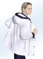 Functioneel jack met contrasterende kleuraccenten WIT-NAVY