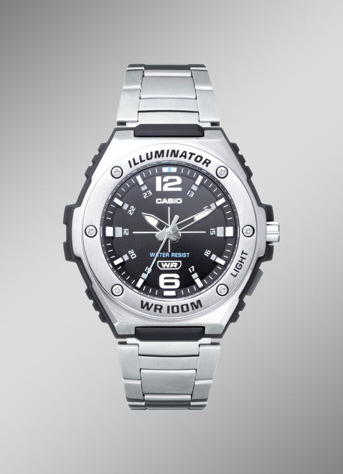 Sportief quartz herenhorloge met roestvrijstalen band 
