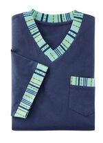 Set van twee nachthemden met V-hals en borstzak 