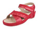 Sandalen met klittenband en sleehak 