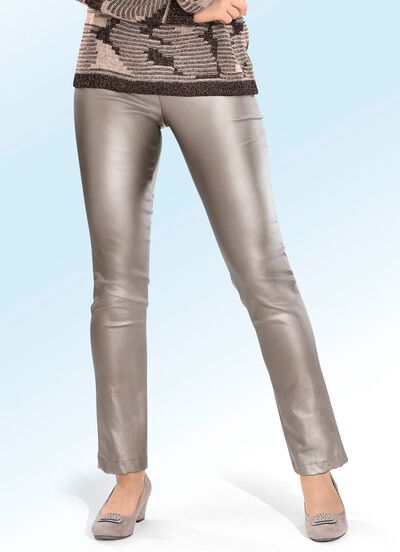 Broek met elegant glinsterend glanseffect 