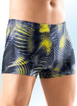 Schwab zwembroek in hogere rechthoekige vorm met multicolor print 