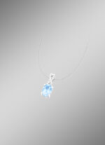 Wondermooie kettinghanger met diamanten en aquamarijn 
