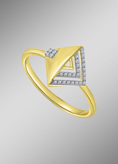 Edele damesring met diamanten 