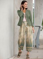 Geplooide culottes met gevlochten strik 