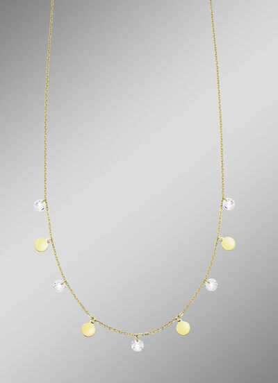 Stijlvolle ketting met zirkonia 