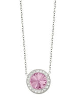 Ketting met Swarovski® kristal in roze 