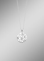 Moderne hanger met synthetische zirkonia en ankerketting 