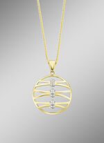 Filigraan hanger met synth. zirkonia 