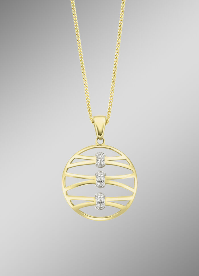 Filigraan hanger met synth. zirkonia 