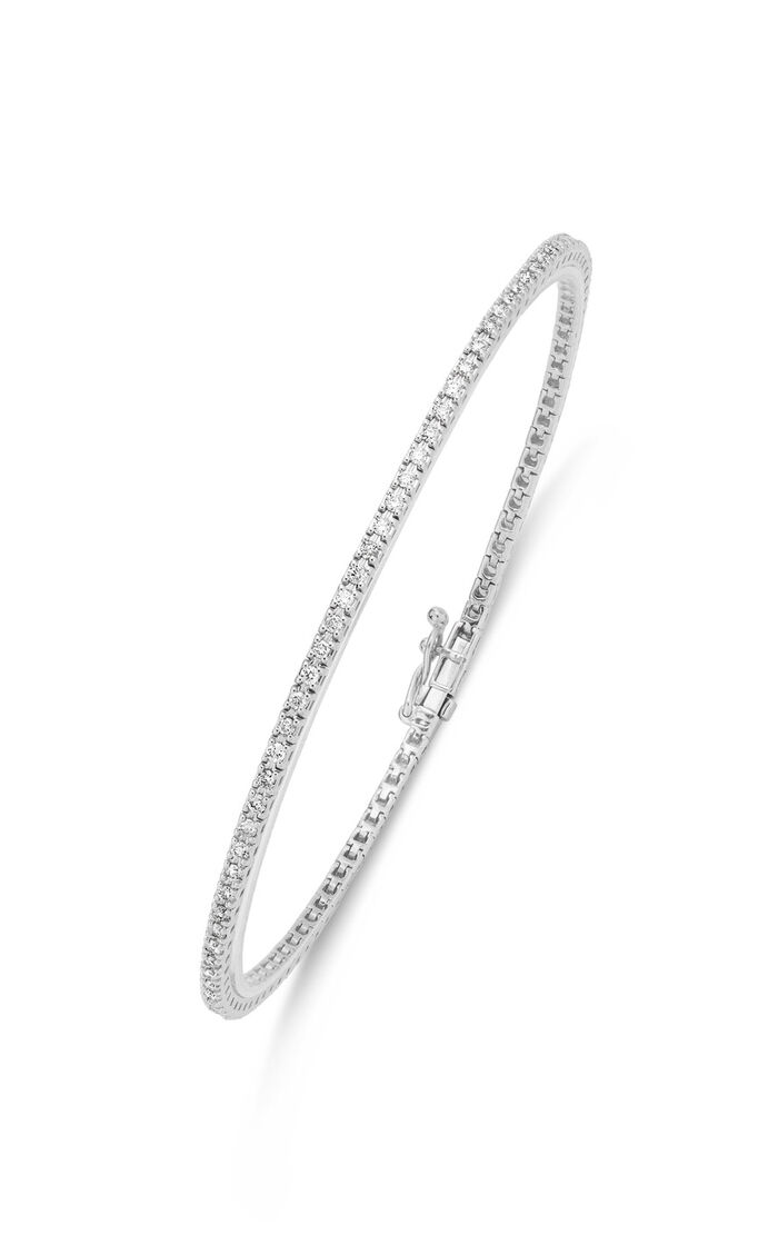 Witgouden armband met diamanten 