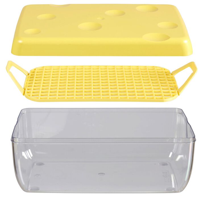 Kaasdoos met roosterbodem voor langere versheid 