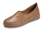 ELENA EDEN pantoffels van rundnappaleer COGNAC