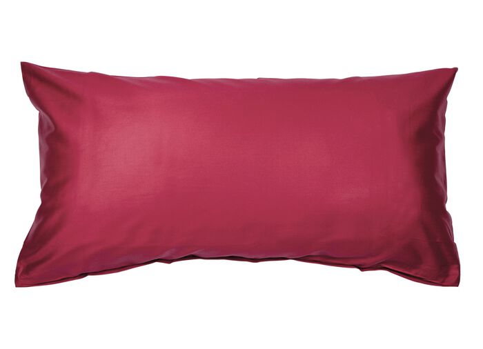 Hoogwaardige Mako satijnen kussenslopen met rits BORDEAUX