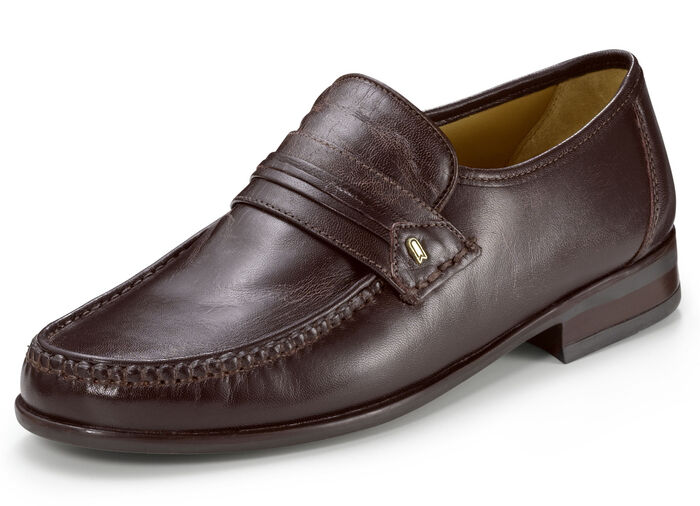 Mocassin-loafers van Chevreau-leer BORDEAUX