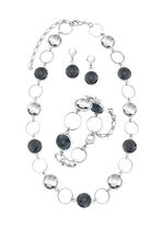 Sieradenset, 3-delig, met kristalstenen 