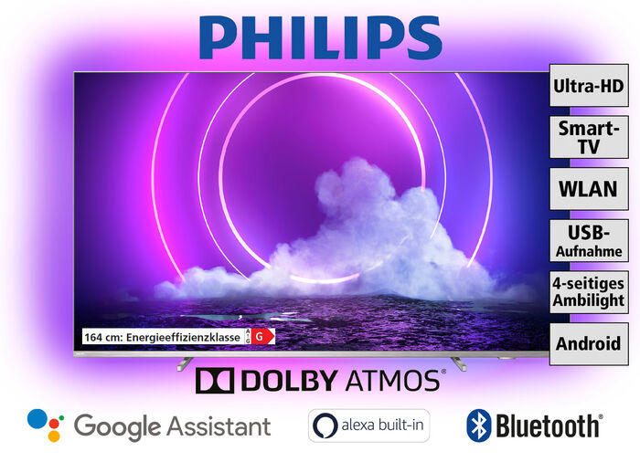 Philips 4K Ultra HD Ambilight LED-tv, compatibel met DTS Play-Fi