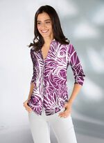 Shirtblouse met opstaande kraag 