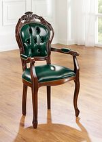 Eetkamerstoelen en fauteuils met leren bekleding 