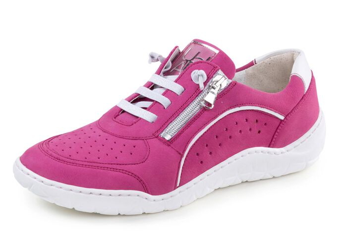Ranger-sneakers met perforatie ROZE-WIT