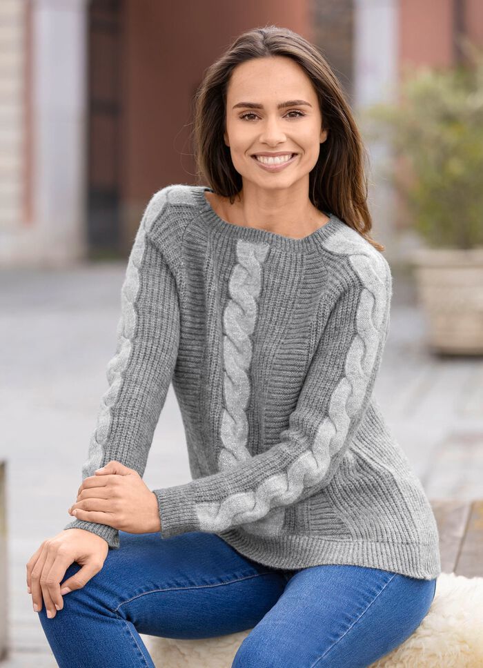 Trui met glitteraccenten 